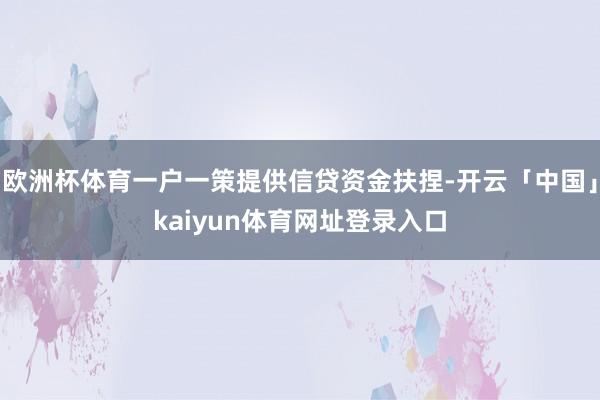 欧洲杯体育一户一策提供信贷资金扶捏-开云「中国」kaiyun体育网址登录入口